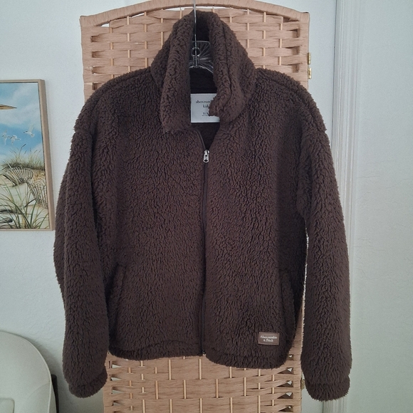 abercrombie kids Other - Abercrombie Kids Chocolate Brown Cozy Teddy Jacket Girls 15/16